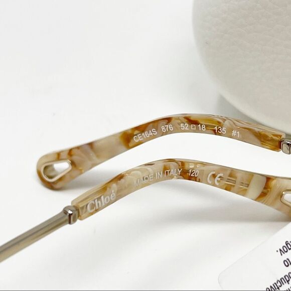 Chloe Rose Gold Peach Flash Retro Sunglasses - Picture 3 of 8